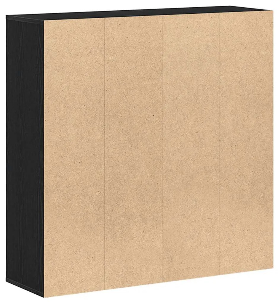 fekete tölgy színű szerelt fa könyvszekrény 98x29x97,5 cm