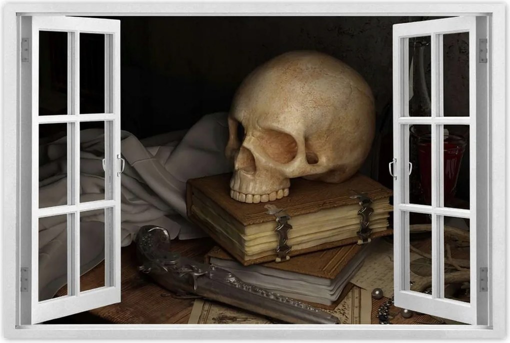 Poszterek 90x60 Koponya Varázspisztoly