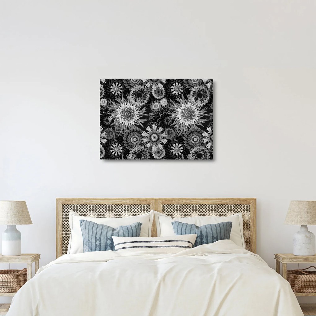 Kép - Fekete és fehér gyűszűvirág (70x50 cm)