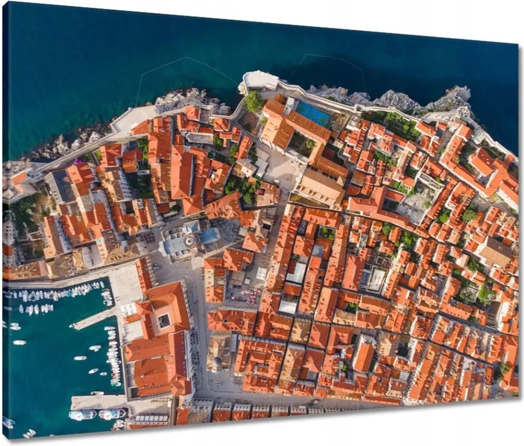 Vászonkép 80x60 Dubrovnik madártávlatból