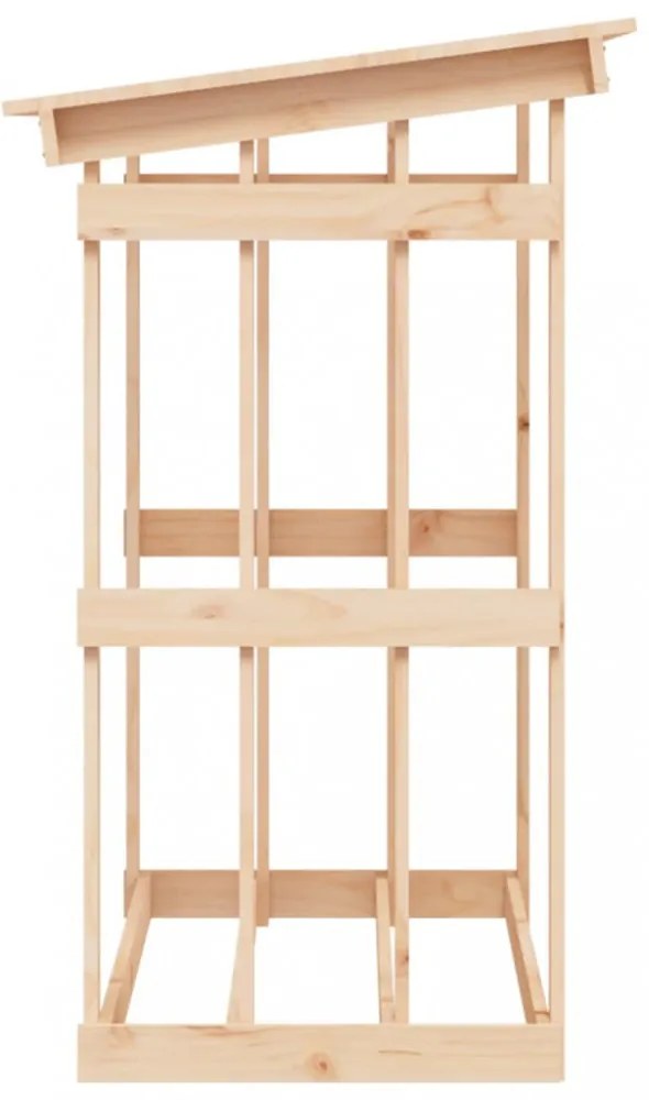 vidaXL tömör fenyőfa tűzifatartó állvány 108 x 64,5 x 109 cm