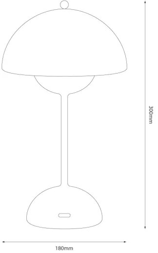 LED újratölthető érintésvezérelt asztali lámpa COSTA LED/3W/5V 2400 mAh 3000–6000 K fekete