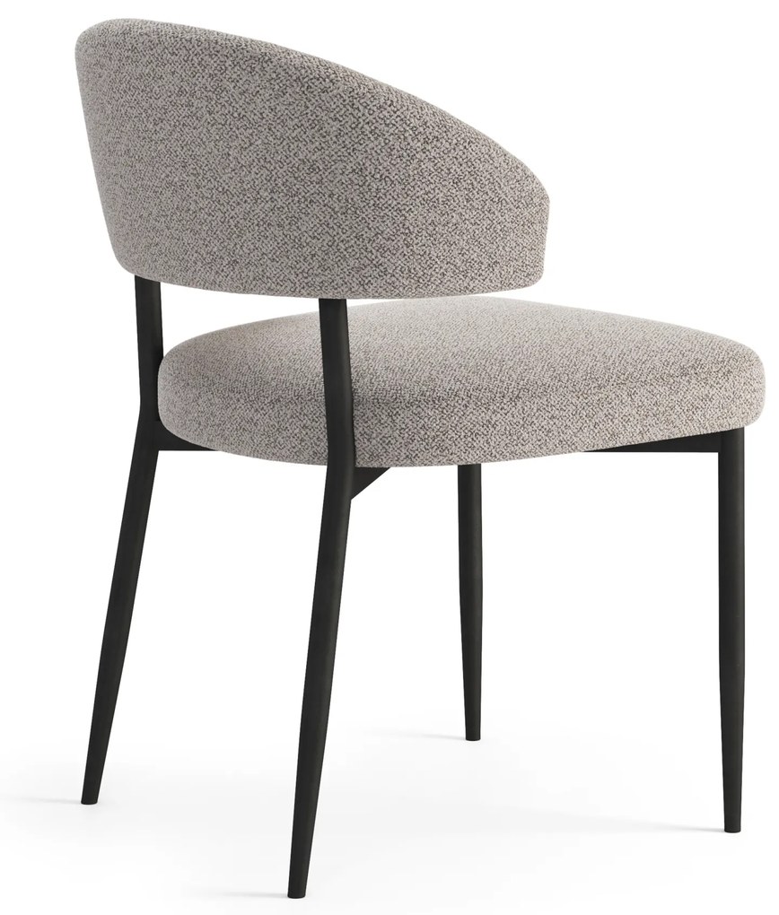MAZZONI EXPORT IRIS Bézs Latte (Monza 60 szövet) - MODERN LOFT BOUCLÉ KÁRPITOZOTT SZÉK NAPPALIBA/ÉTKEZŐBE