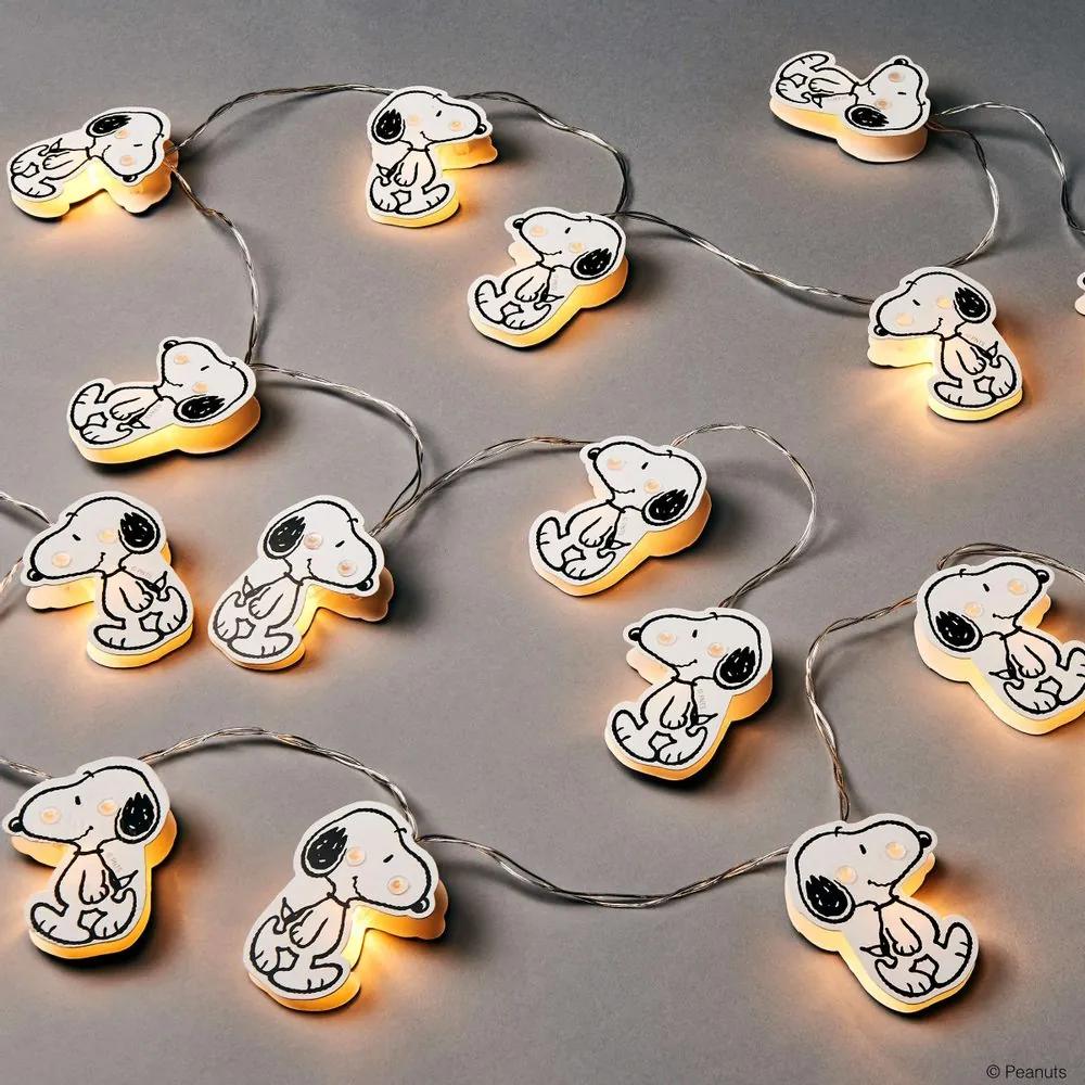 PEANUTS égősor Snoopy USB csatlakozóval, 20 LED égő