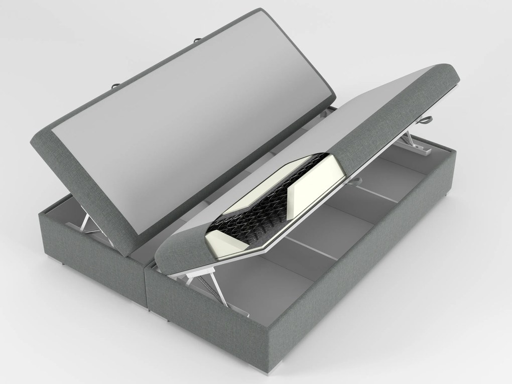 Franciaágy Boxspring 160 cm Morcano (sárga) (tárolóhellyel). 1044278