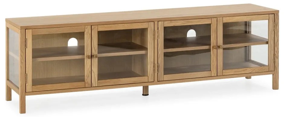 Natúr színű TV-állvány tölgyfa dekorral 160x50x40 cm Ceci – MOME