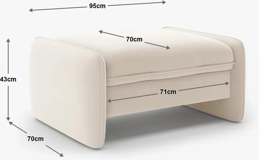 Sötétszürke zsenília lábtartó Georgia – Micadoni