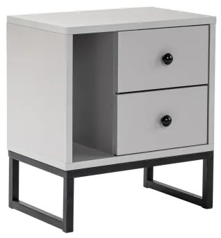 Éjjeliszekrény GLIMMER 50x45,2 cm szürke/fekete