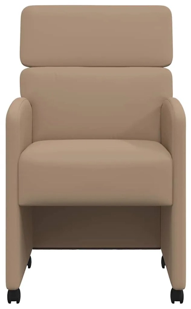 Kerekes Étkező Székek 2 pcs Cappuccino 58 x 65 x 98 cm Műbőr