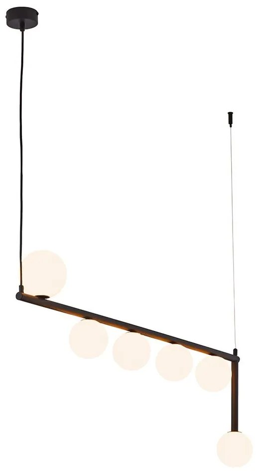 Jupiter 1927 - Csillár zsinóron TAIDA 6xG9/40W/230V fekete