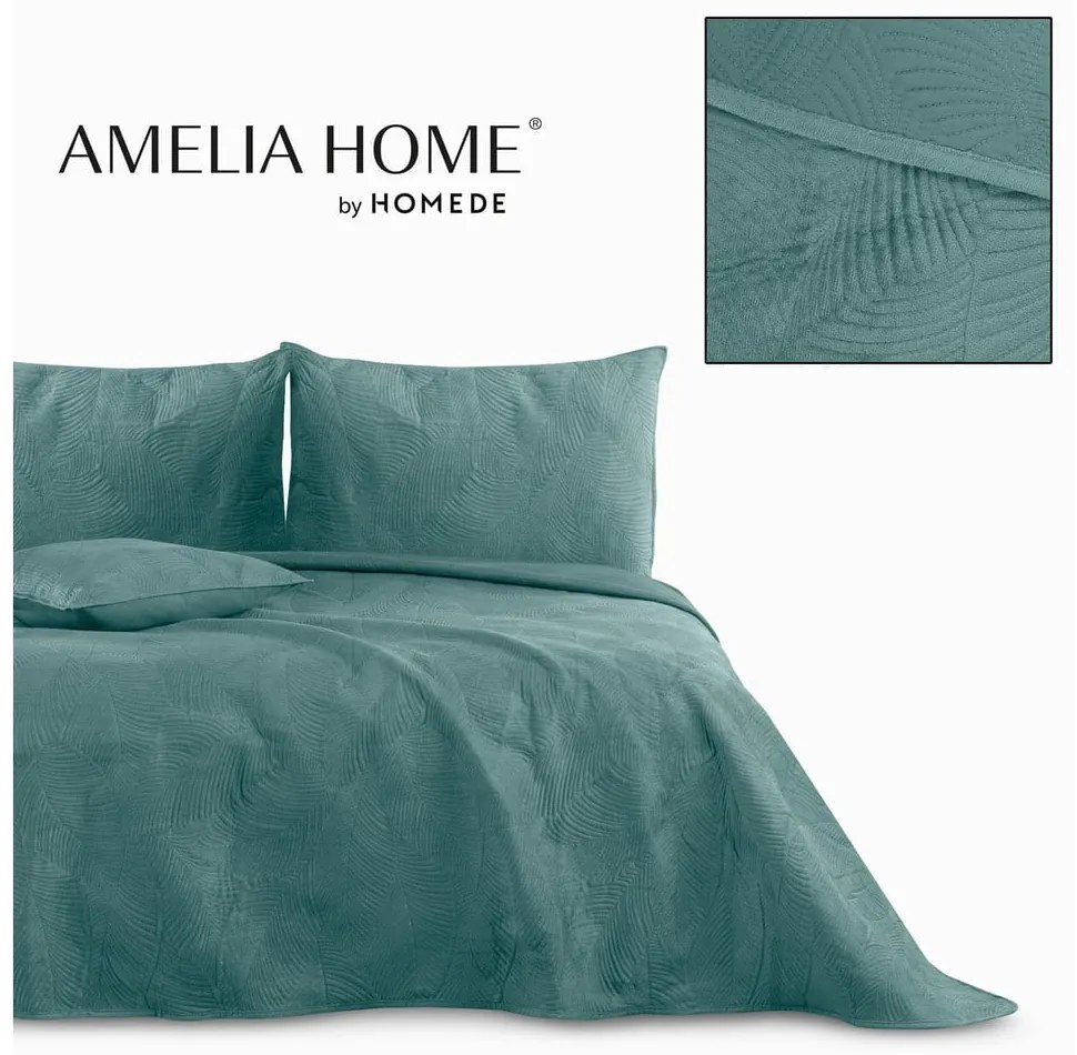 Türkiz ágytakaró franciaágyra 200x220 cm Palsha – AmeliaHome