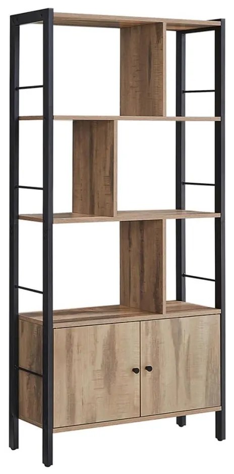 NAVARO könyvespolc barna/fekete