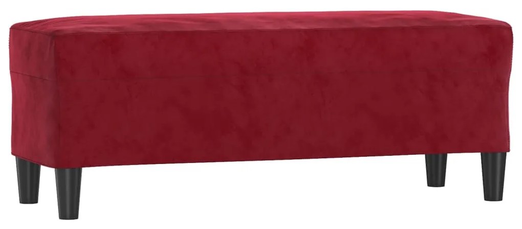 bordó bársony pad 100x35x41 cm