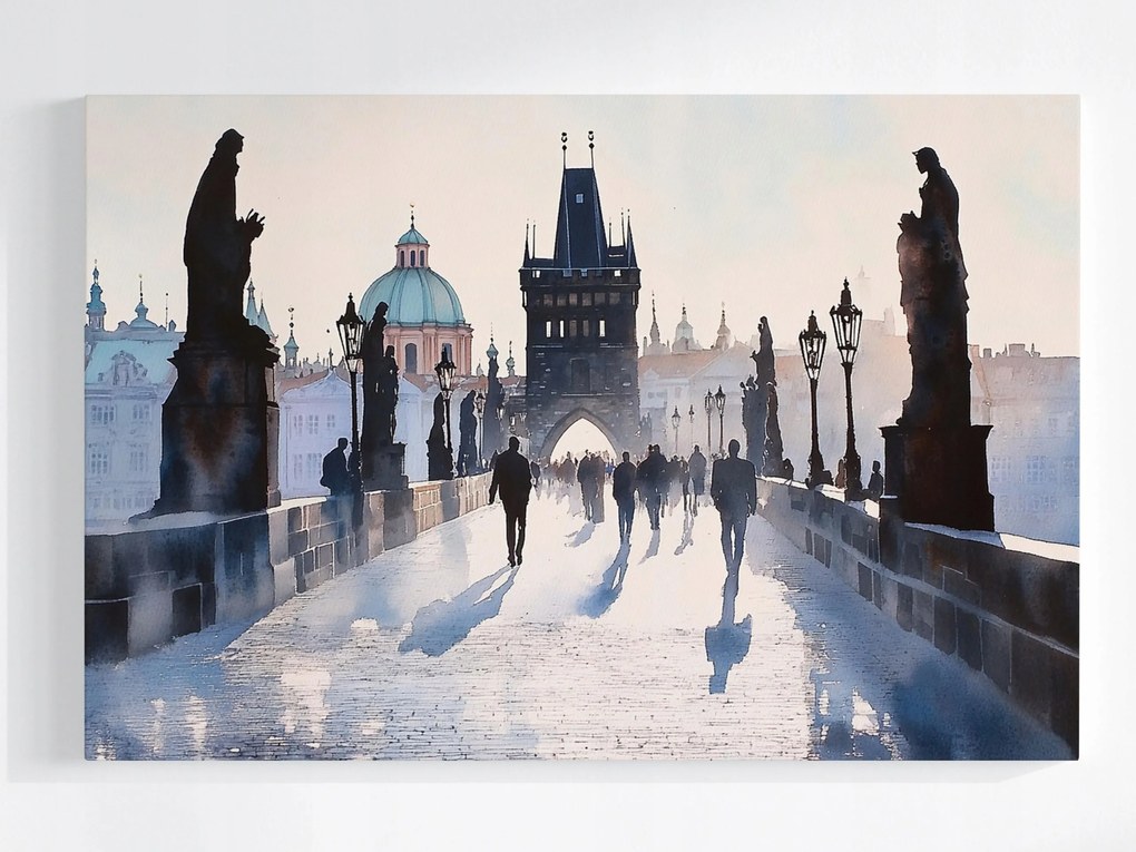 Poszter Építészet Város Prága Csehország Károly Híd 120x80