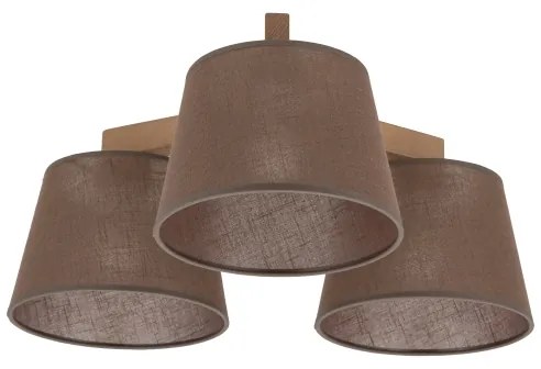 Brilagi - Felületre szerelhető csillár LATTE SABIA 3xE27/15W/230V fenyő/barna