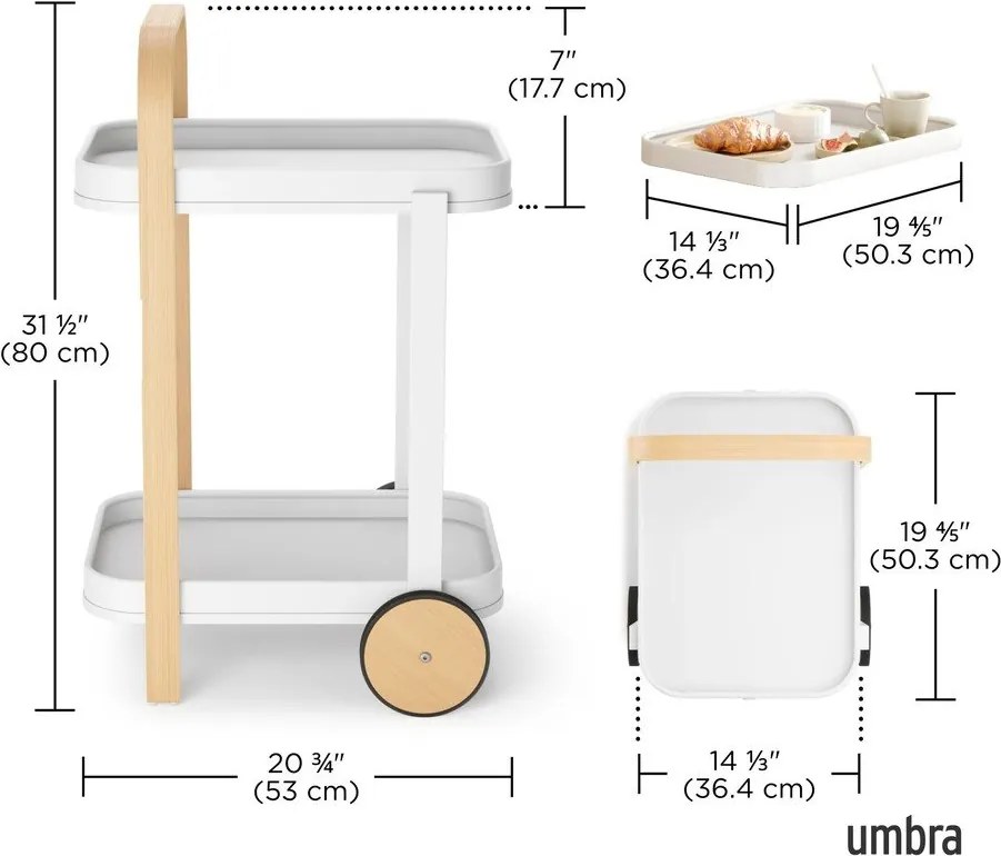 Gurulós zsúrkocsi 44x53 cm Bellwood – Umbra