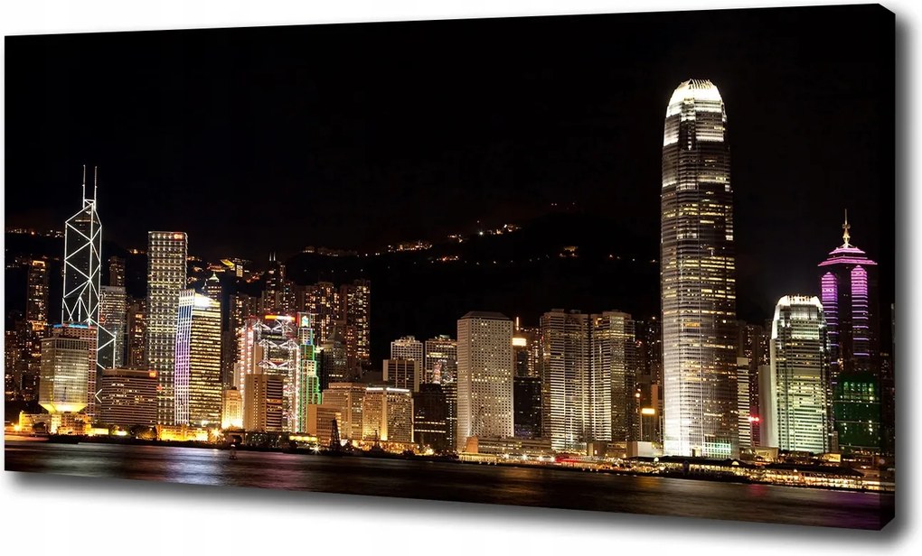 Hongkong éjszaka vászonkép 100x70 cm