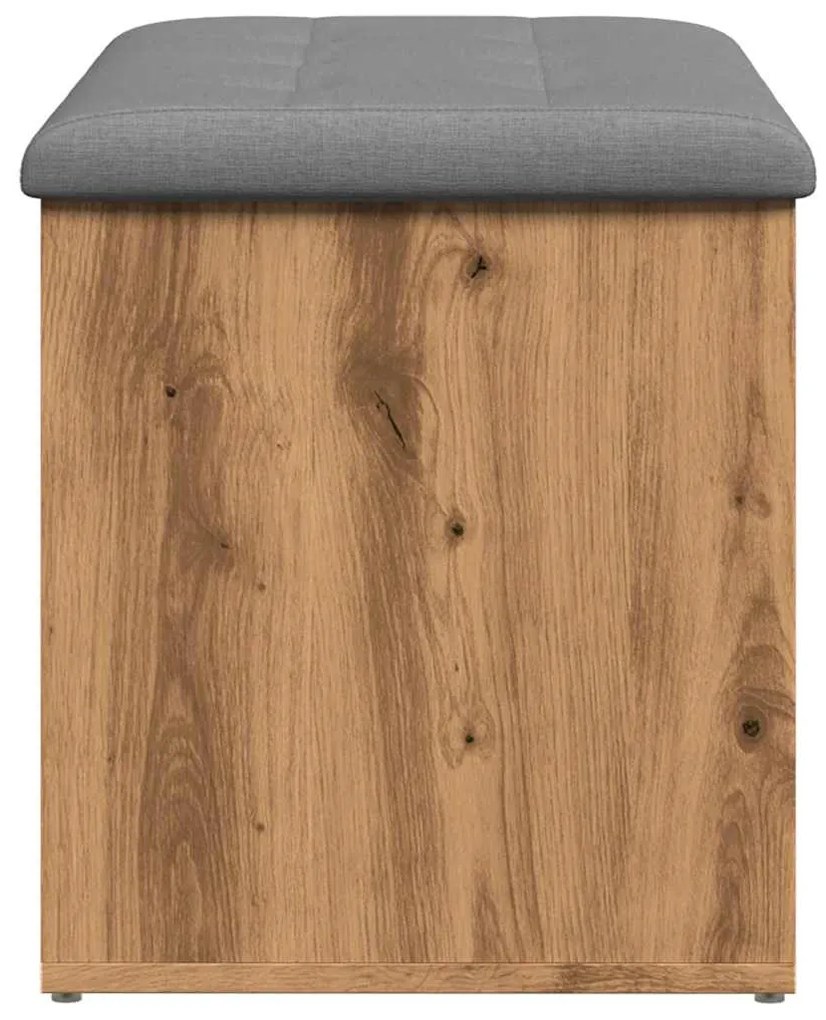 kézműves tölgyfa tárolópad 82 x 42 x 45 cm redőzött fa