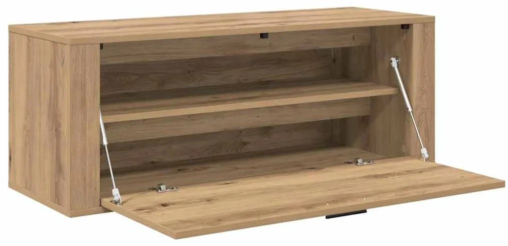 Cipőszekrény polcokkal kézműves tölgy 100 x 35 x 38 cm Faanyag
