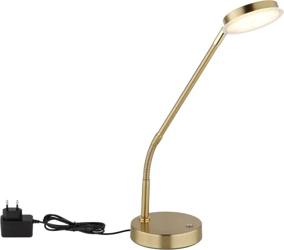Globo 58504TM - SILVIO érintésvezérlésű, dimmelhető LED asztali lámpa, 6,5W/230V, sárgaréz