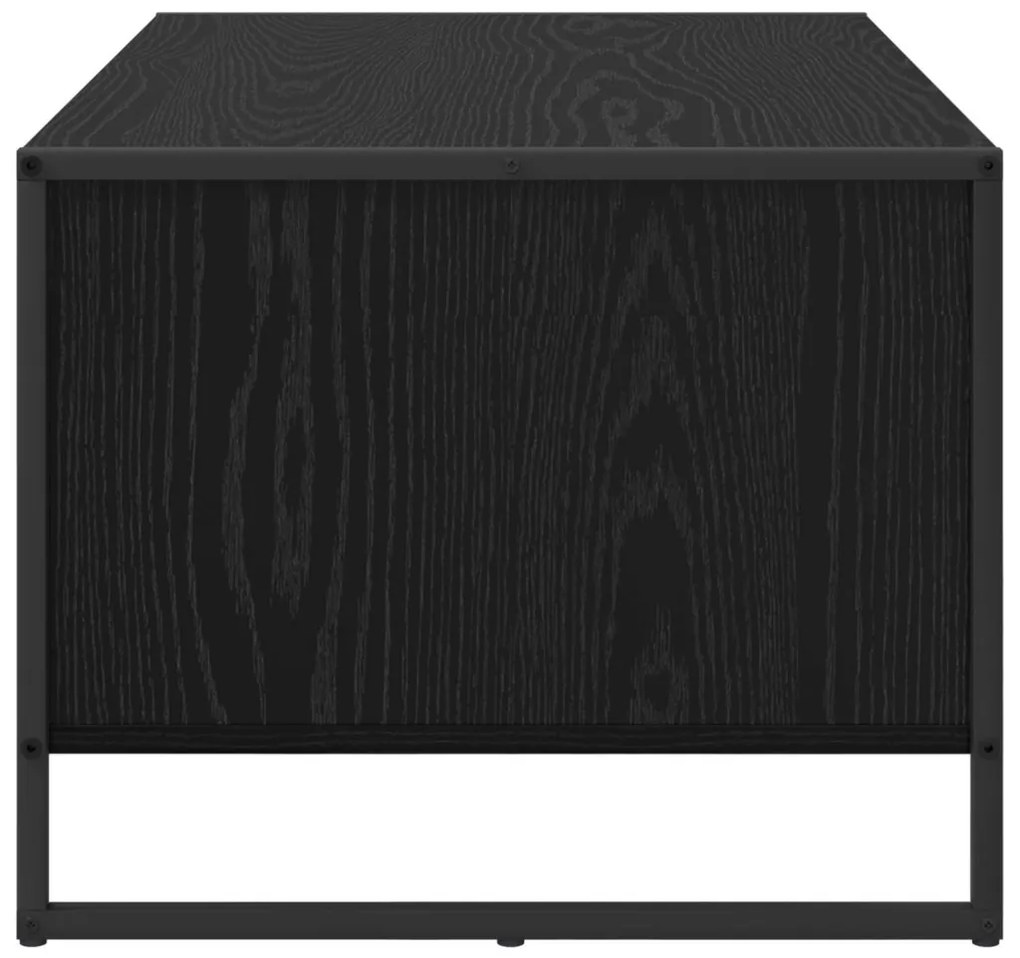 vidaXL Dohányzóasztal Fekete tölgy 80 x 50 x 40 cm Faanyag