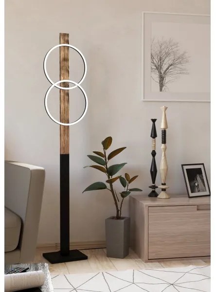 Eglo 900892 - LED Állólámpa BOYAL 2xLED/12W/230V 3000K barna/fekete