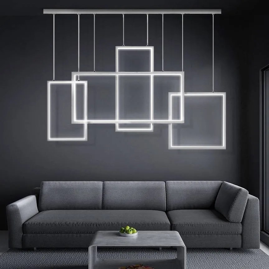 DOMENOLED 531 PROSTOKATY Modern Led Függesztett Lámpa Fehér LED IP20