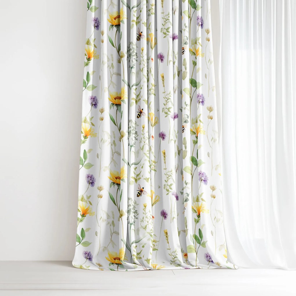 Goldea dekor függöny - réti világ 140x150 cm