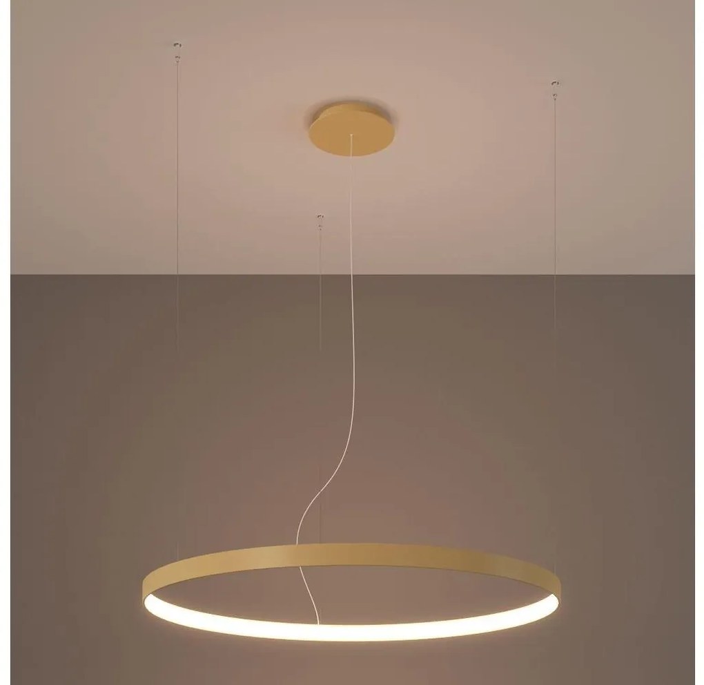 Thoro TH.174 - LED Csillár zsinóron RIO LED/50W/230V CRI90 3000K átm. 78 cm arany