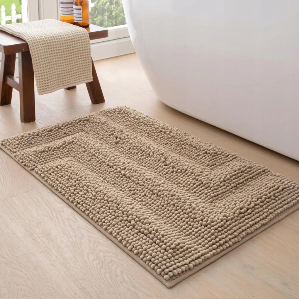 Fürdőszobaszőnyeg rojtokkal Csúszásgátló 60 x 110 cm