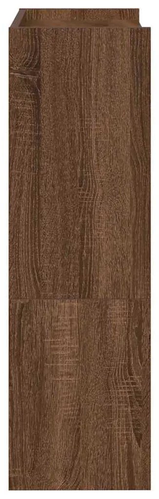 barna tölgy színű szerelt fa cipőtartó 60x25x81 cm