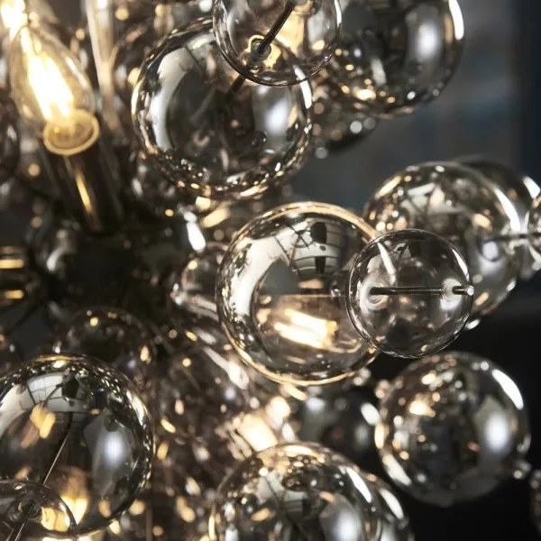 Endon 81583 - Kábeles csillár JOULES 9xE14/7W/230V fényes króm/füstszínű