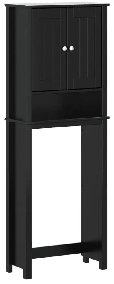 BERG fekete tömör fa WC feletti tároló 60 x 27 x 164,5 cm