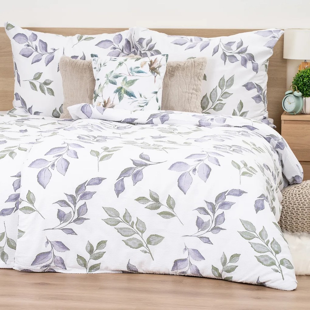 4Home Soft Leaves krep ágyneműhuzat, 140 x 200 cm, 70 x 90 cm, 140 x 200 cm, 70 x 90 cm