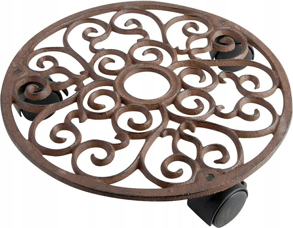 Virágtartó állvány Vintage Áttört Öntöttvas Kerek 29 cm kerek