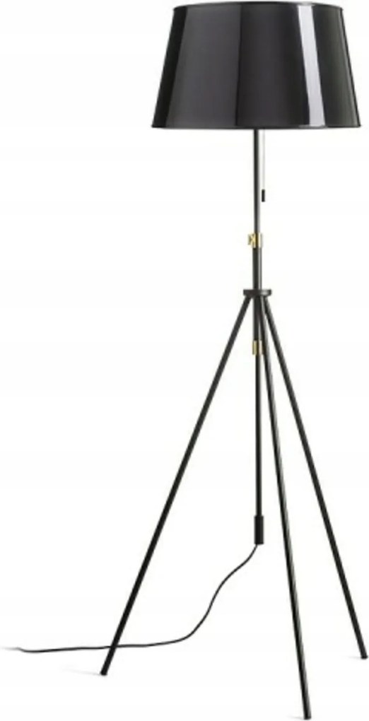 Rendl Luton/ridick állólámpa, fekete/arany, állítható, E27, fém