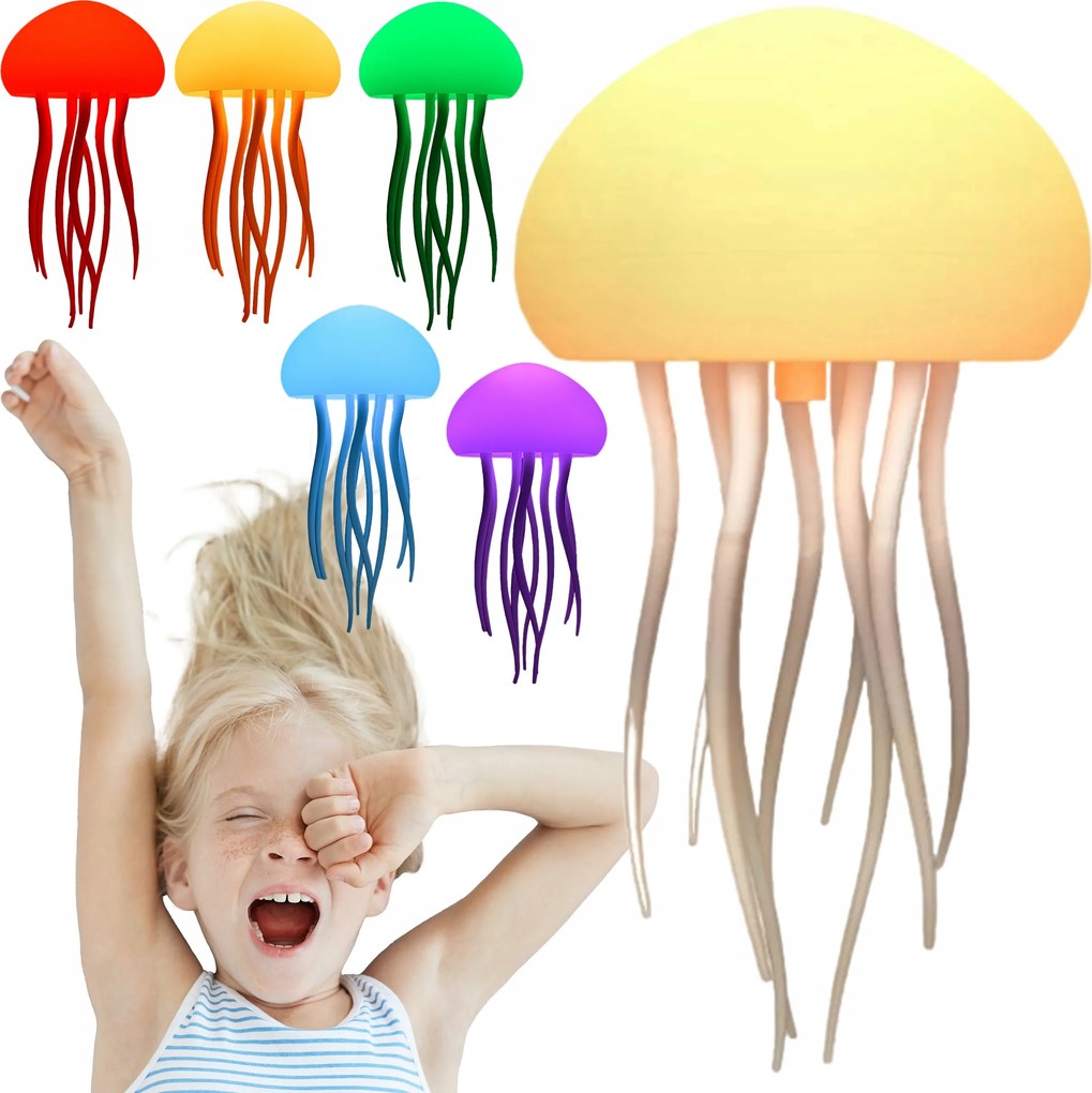 Medúza Éjjeli Lámpa 12 Sokszínű Leddel, Hangvezérlés