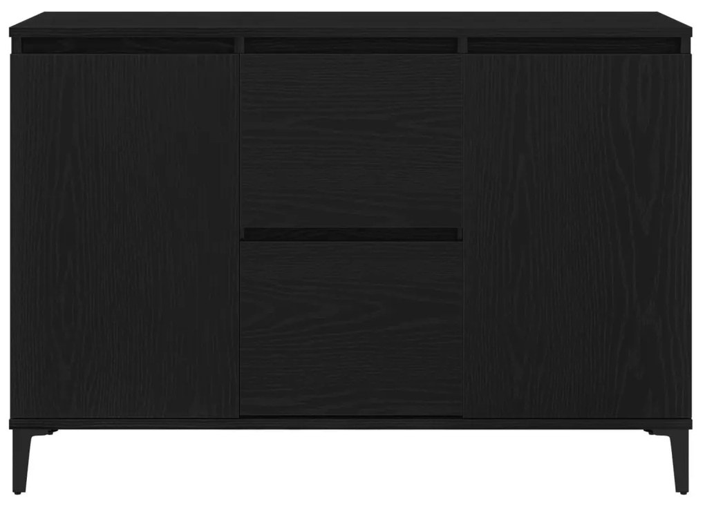 Fekete Tölgy Oldalszekrény 104x35x70 cm Műszaki Fa