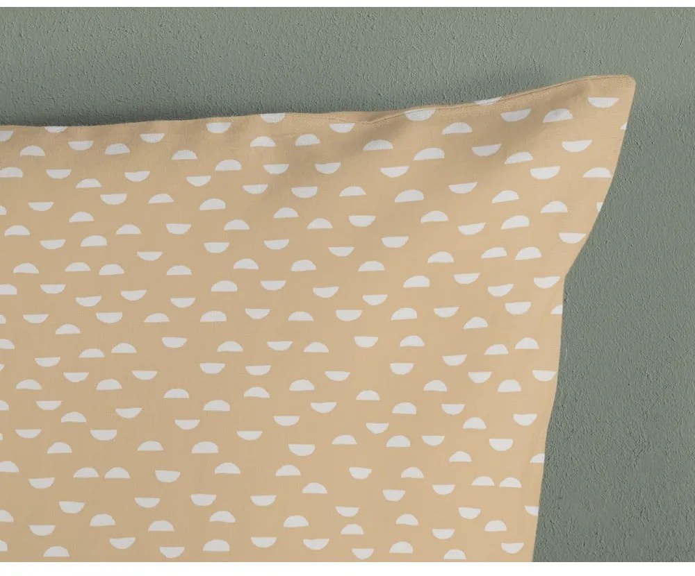 Bézs egyszemélyes pamut gyerek ágyneműhuzat 140x200 cm Luz – Good Morning