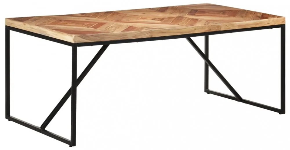 tömör akácfa és mangófa étkezőasztal 180 x 90 x 76 cm
