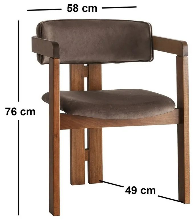 CO Dark Brown and Walnut étkező szék