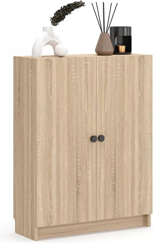 Könyvespolc, sonoma tölgy, 80 cm – Bili3