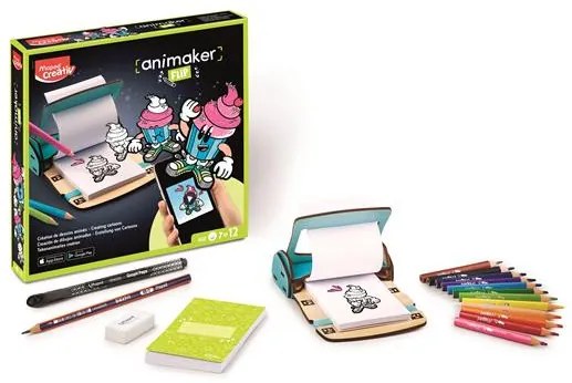 Animációkészítő készlet applikációval, Pop mini, MAPED CREATIV Animaker Flip (IMAC907070)