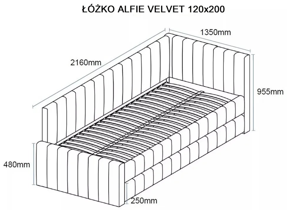 Alfie Velvet ágykeret bézs 120x200cm