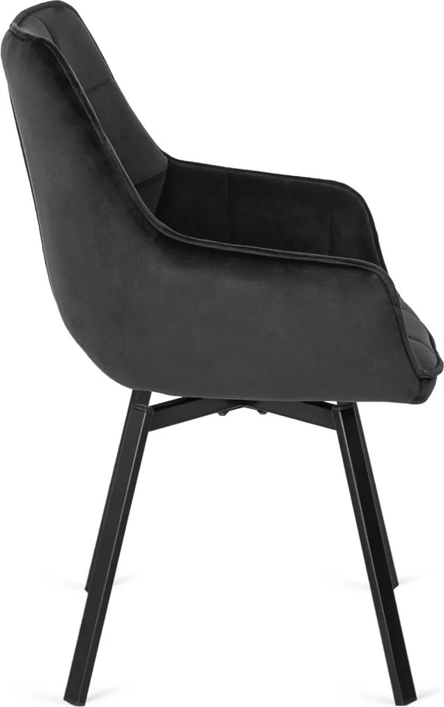 Forgó Étkezőszék Fekete Színben. LUNA