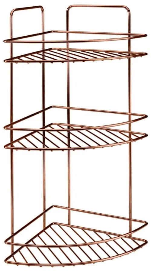 Copper háromszintes fürdőszobai sarokpolc - Metaltex