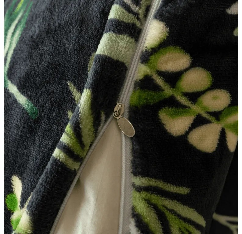 Mikroplüss ágyneműhuzat ZELNOIR fekete Ágyneműhuzat mérete: 70 x 90 cm | 140 x 200 cm