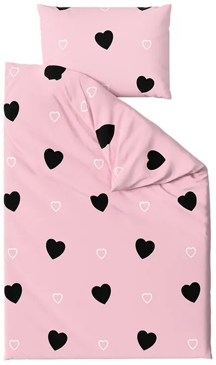 Pamut ágyneműhuzat CORAZON BLEND rózsaszín Ágyneműhuzat mérete: 70 x 90 cm | 140 x 220 cm