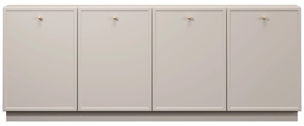 Lorini négyajtós komód 200 cm - kasmír / arany fogantyúk