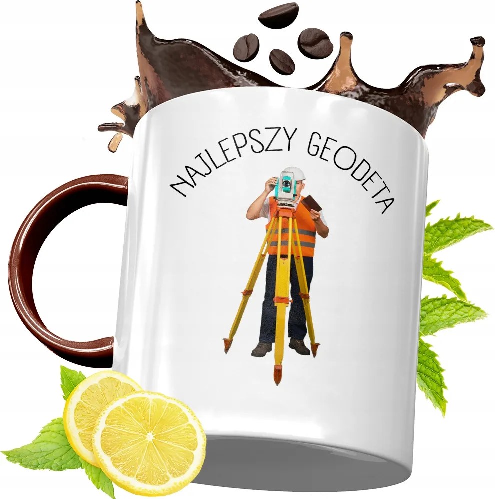 Bordó Bögre Földmérőnek Születésnapi Ajándék fényképes nyomtatással